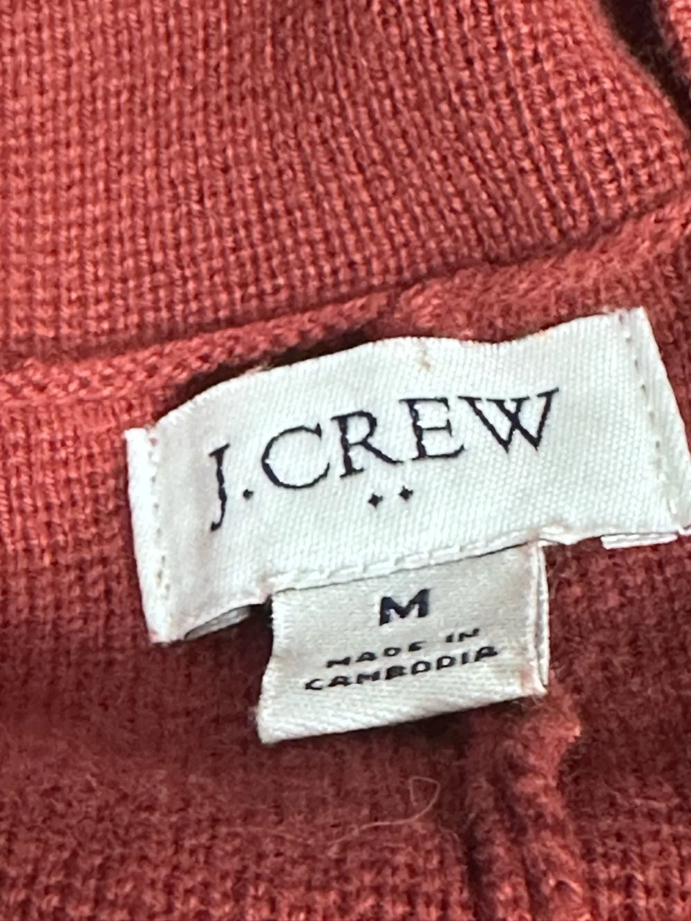 J. Crew Women’s Knit Blazer Cardigan Brick Red Pockets Cardigan Size M